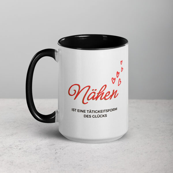 Tasse "Nähen ist eine Tätigkeitsform des Glücks" in deiner Lieblingsfarbe und Wunschgröße – Bild 5