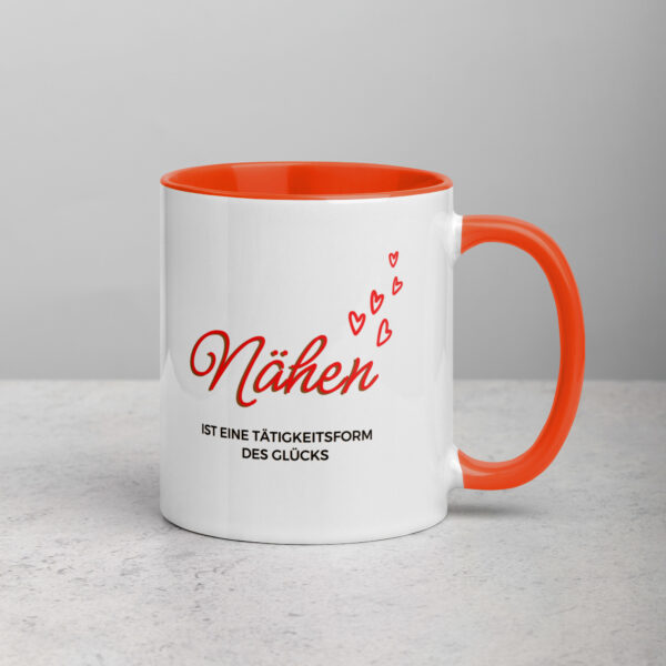 Tasse "Nähen ist eine Tätigkeitsform des Glücks" in deiner Lieblingsfarbe und Wunschgröße – Bild 15