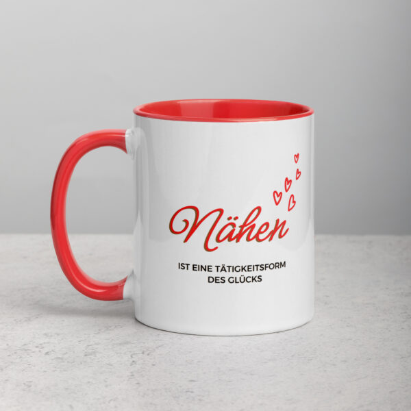 Tasse "Nähen ist eine Tätigkeitsform des Glücks" in deiner Lieblingsfarbe und Wunschgröße – Bild 8