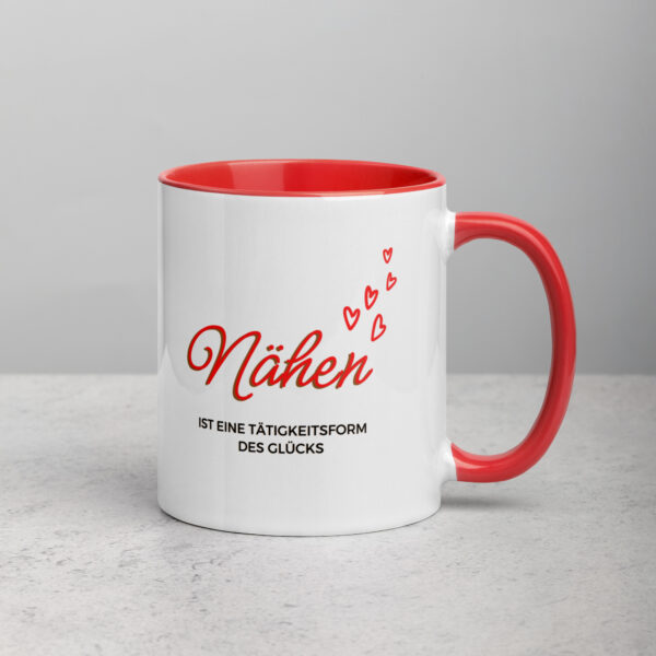 Tasse "Nähen ist eine Tätigkeitsform des Glücks" in deiner Lieblingsfarbe und Wunschgröße – Bild 9