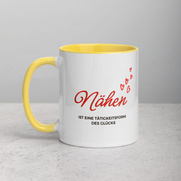 Tasse "Nähen ist eine Tätigkeitsform des Glücks" in deiner Lieblingsfarbe und Wunschgröße – Bild 26