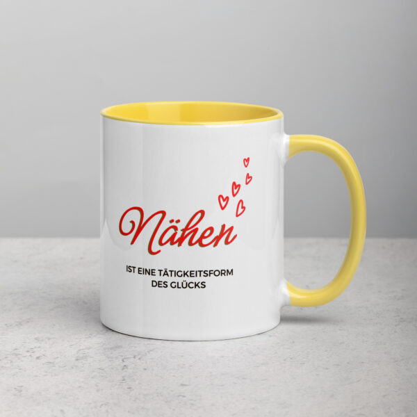 Tasse "Nähen ist eine Tätigkeitsform des Glücks" in deiner Lieblingsfarbe und Wunschgröße – Bild 27