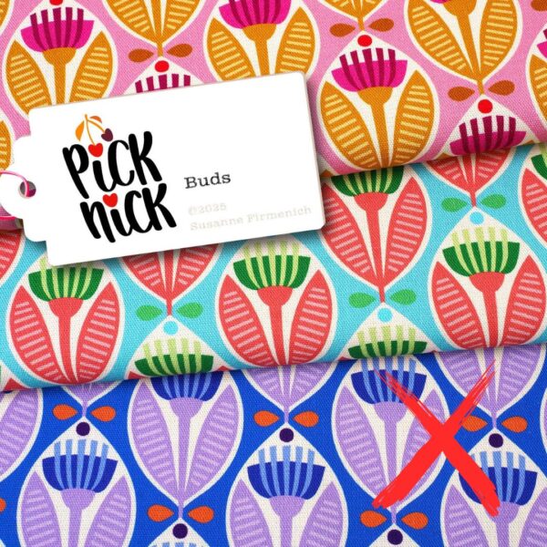 Bio Canvas Picknick Buds royalblau