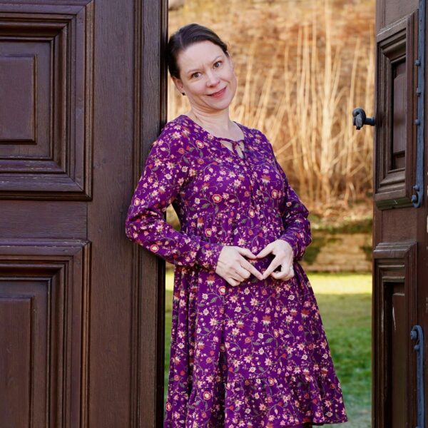 Bambus Jersey Chintz Bloom Purple – Bild 5