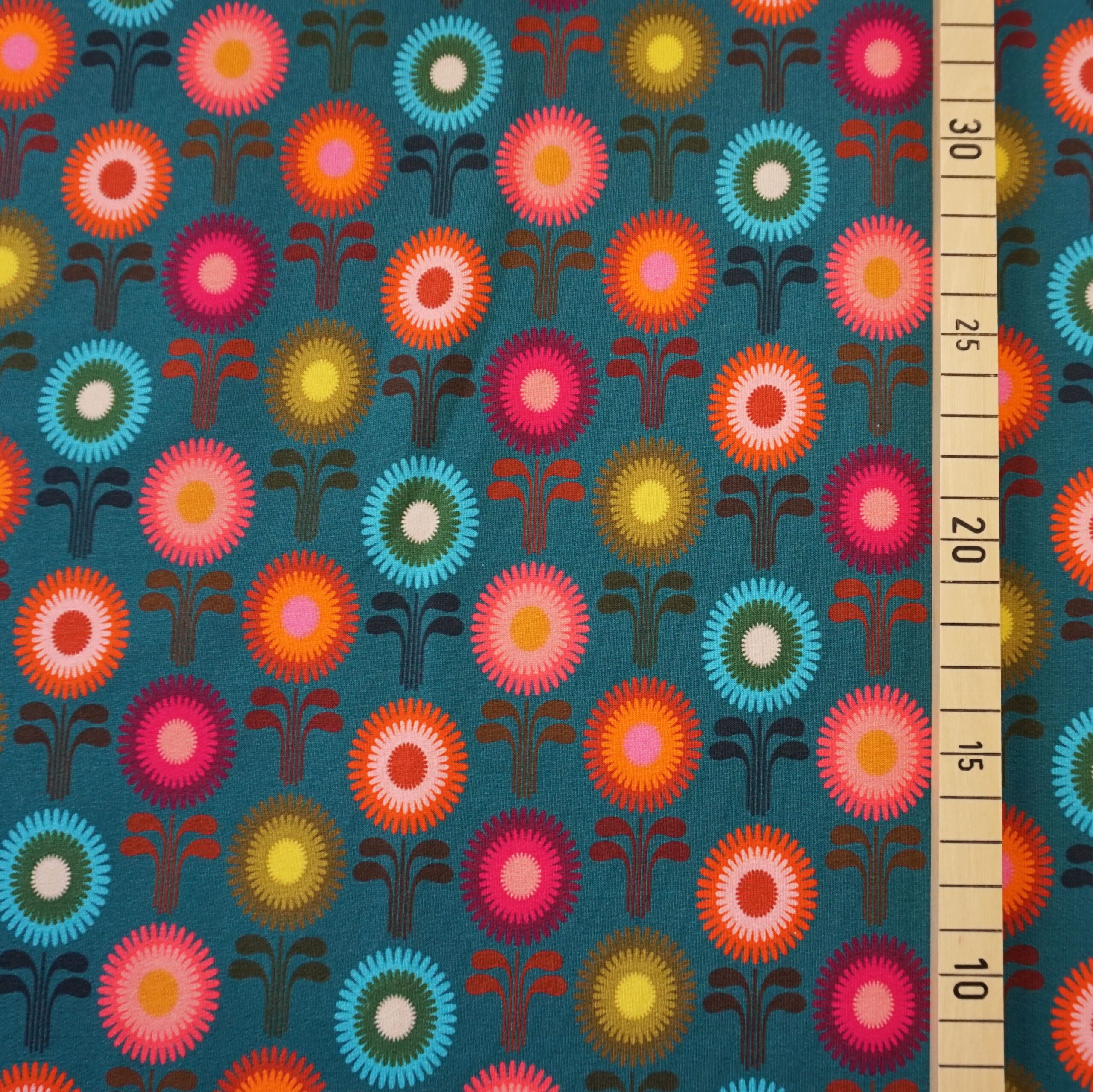 French Terry Zinnia Retro - Rest 45 cm für nur 9,45 EUR – Bild 3