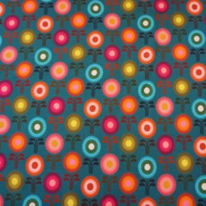 French Terry Zinnia Retro - Rest 45 cm für nur 9,45 EUR