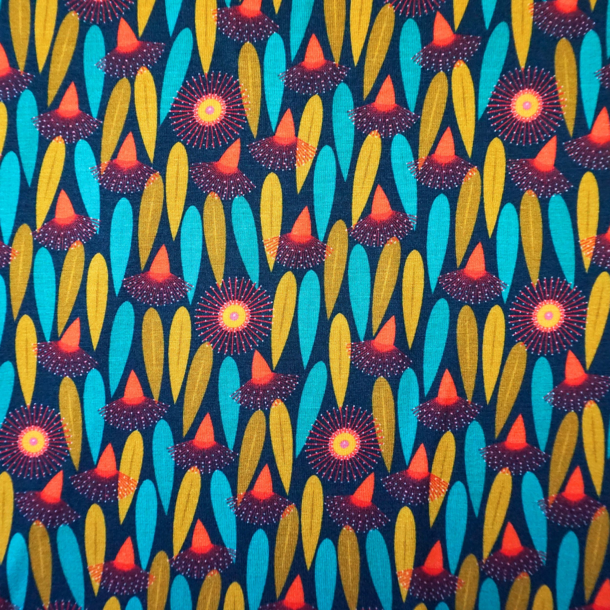 Bambus Jersey Eucalyptus Flowers