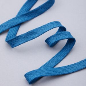 Flat Cotton Cord 10 mm Flachkordel INTENSE BLUE