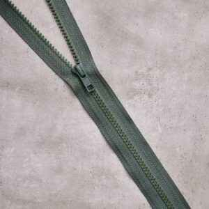 Seperating Zipper Teilbarer Reißverschluss 55 cm GREEN KHAKI